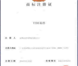 Trademark registration certificate